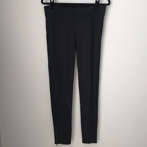 cabi Black Ponte Leggings with Zippers